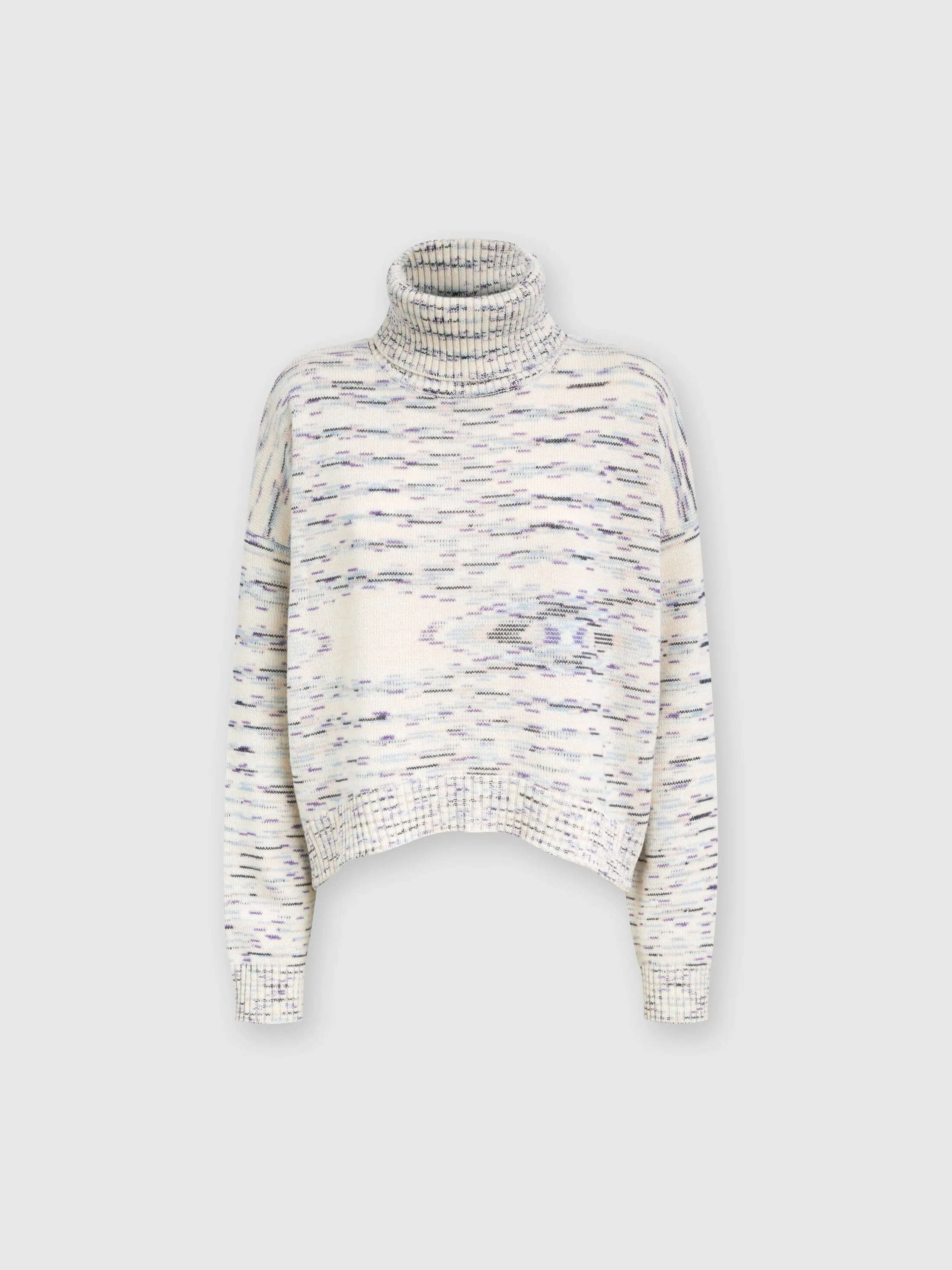 Pullover a collo alto in cachemire mélange